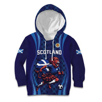 Custom World Football 2026 Scotland Kid Hoodie Lion Mascot Go Scottish