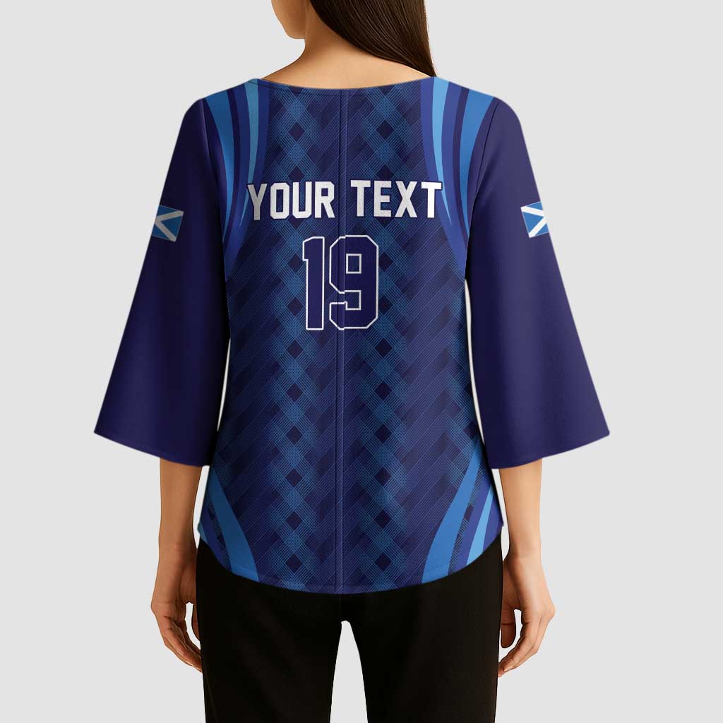 Custom World Football 2026 Scotland Kimono Sleeve Blouse Lion Mascot Go Scottish