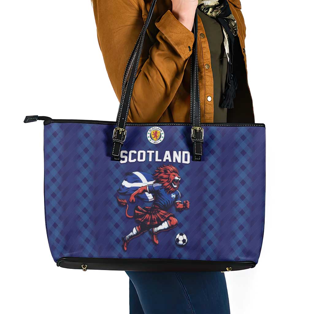 World Football 2026 Scotland Leather Tote Bag Lion Mascot Go Scottish