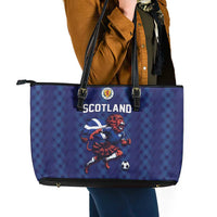 World Football 2026 Scotland Leather Tote Bag Lion Mascot Go Scottish