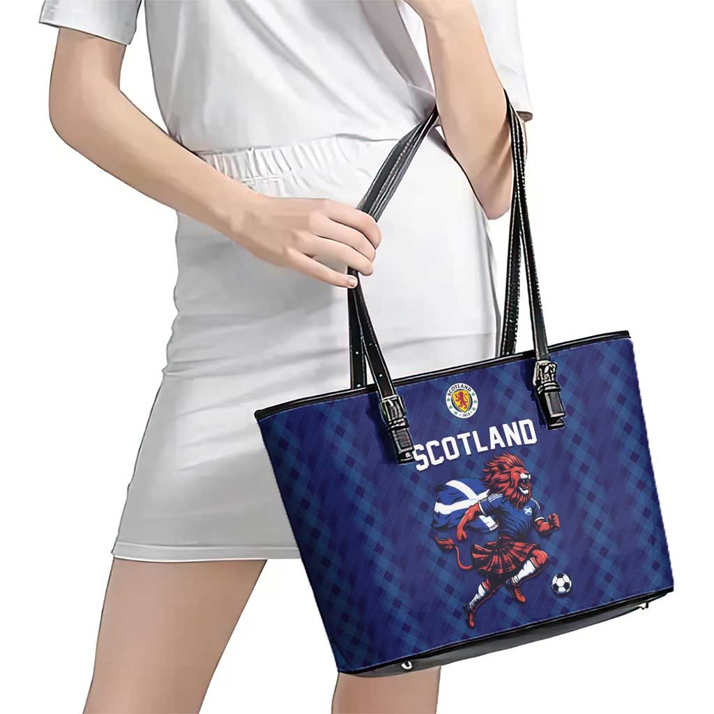 World Football 2026 Scotland Leather Tote Bag Lion Mascot Go Scottish