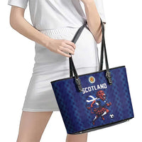 World Football 2026 Scotland Leather Tote Bag Lion Mascot Go Scottish