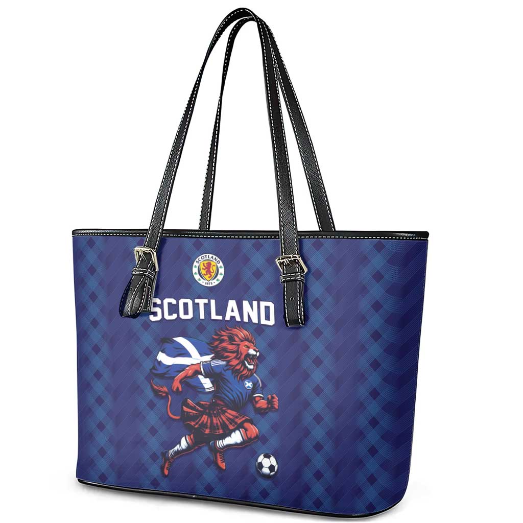 World Football 2026 Scotland Leather Tote Bag Lion Mascot Go Scottish