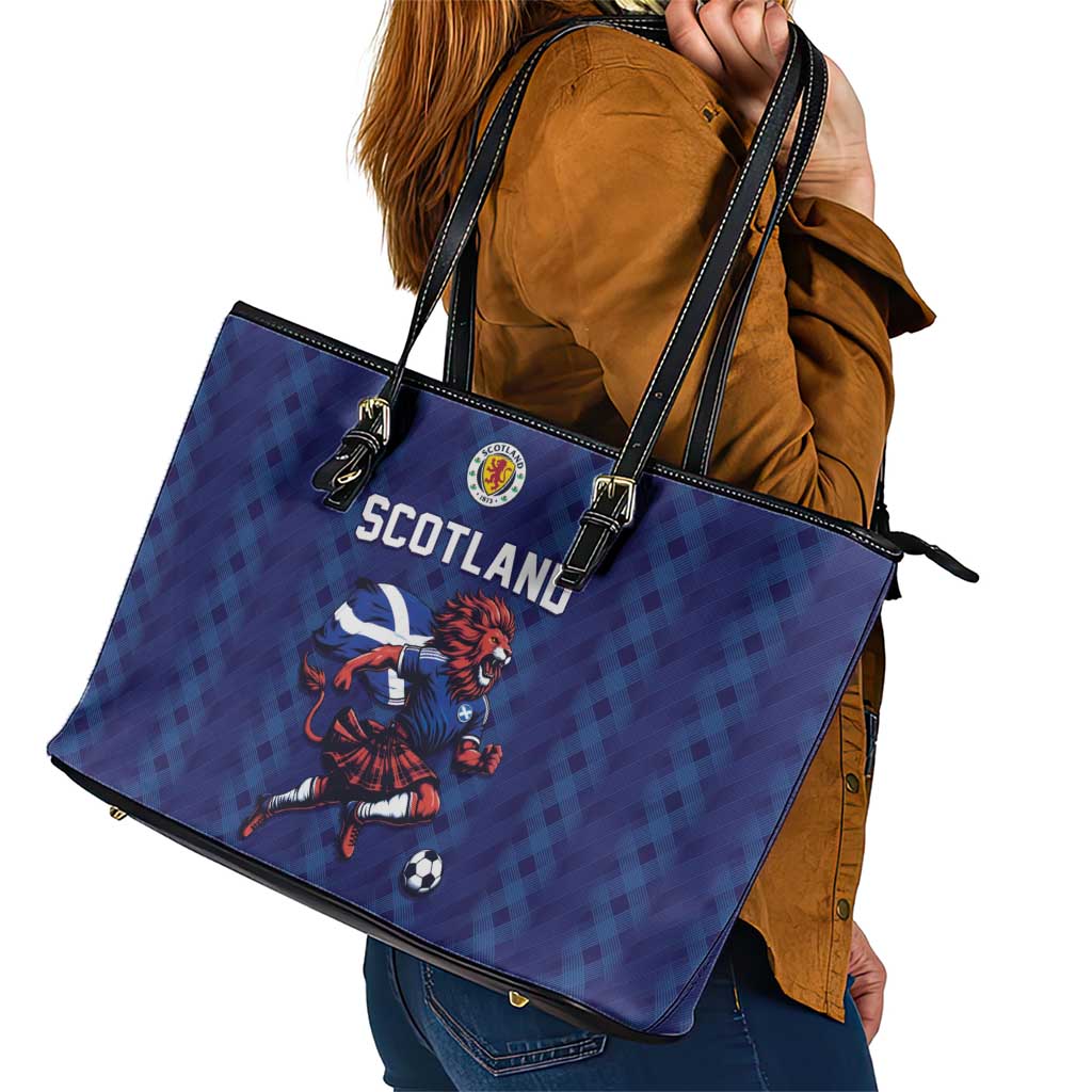 World Football 2026 Scotland Leather Tote Bag Lion Mascot Go Scottish