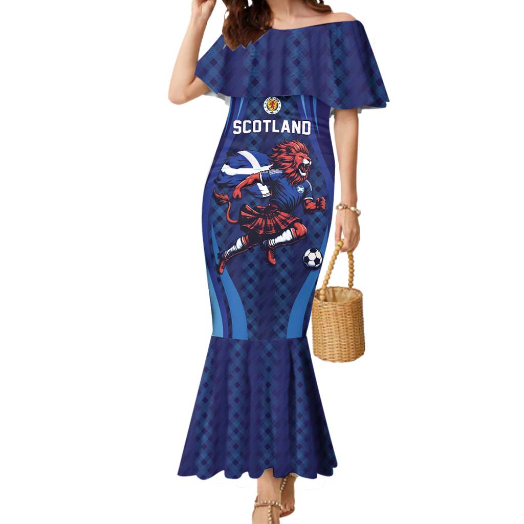 Custom World Football 2026 Scotland Mermaid Dress Lion Mascot Go Scottish