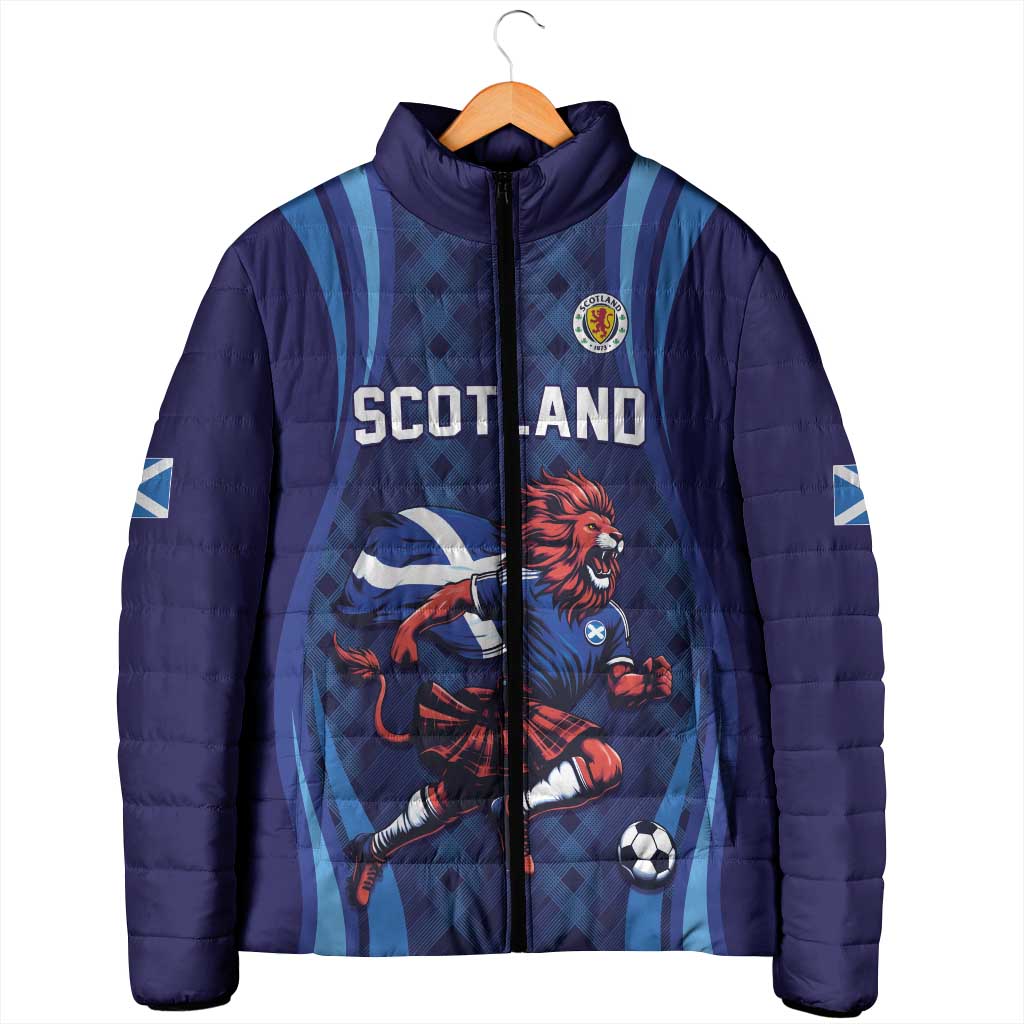 Custom World Football 2026 Scotland Padded Jacket Lion Mascot Go Scottish