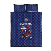 World Football 2026 Scotland Quilt Bed Set Lion Mascot Go Scottish