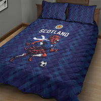 World Football 2026 Scotland Quilt Bed Set Lion Mascot Go Scottish