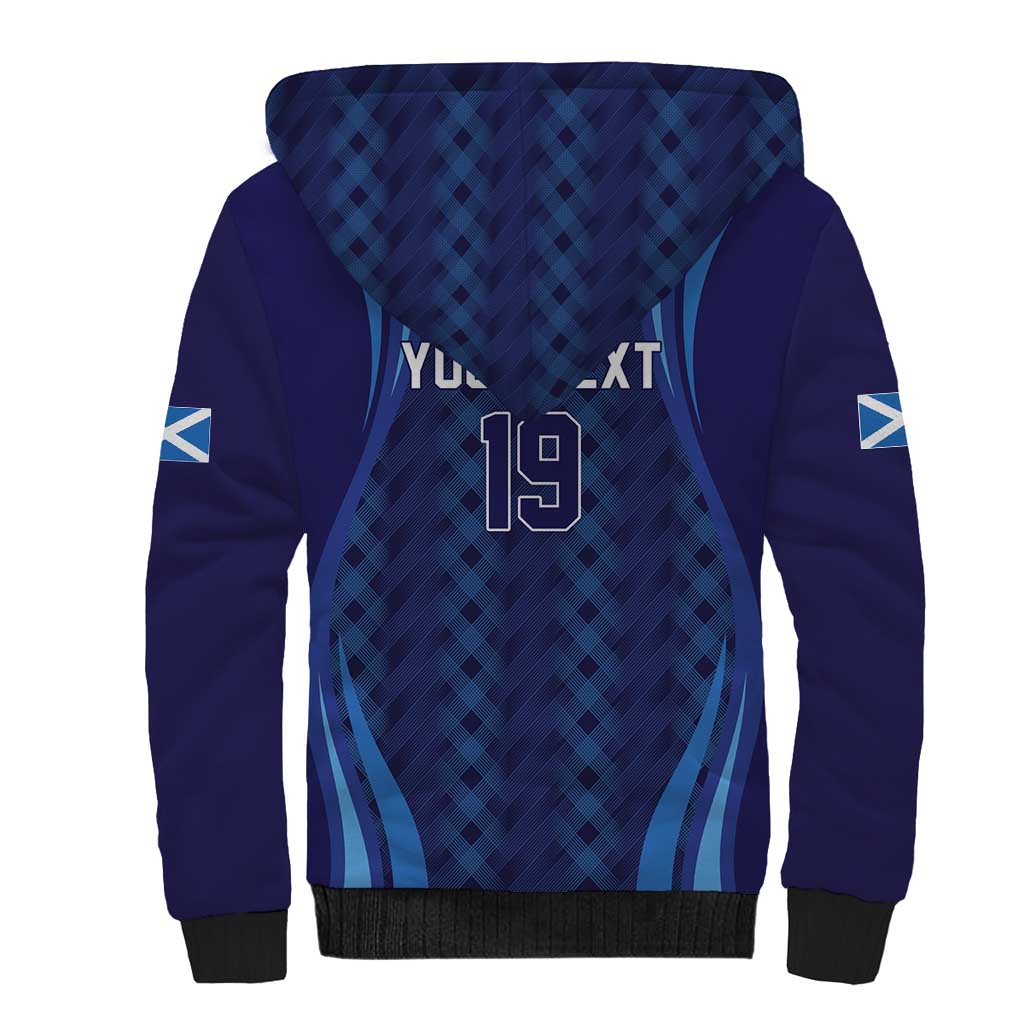 Custom World Football 2026 Scotland Sherpa Hoodie Lion Mascot Go Scottish