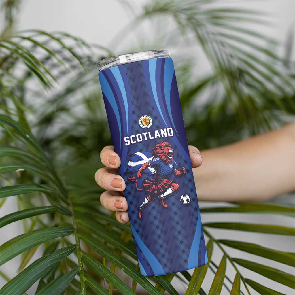 Custom World Football 2026 Scotland Skinny Tumbler Lion Mascot Go Scottish