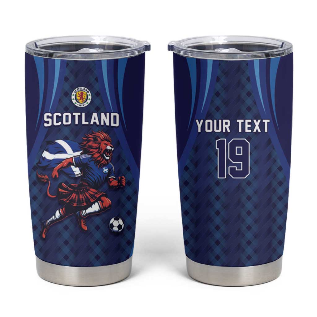 Custom World Football 2026 Scotland Tumbler Cup Lion Mascot Go Scottish