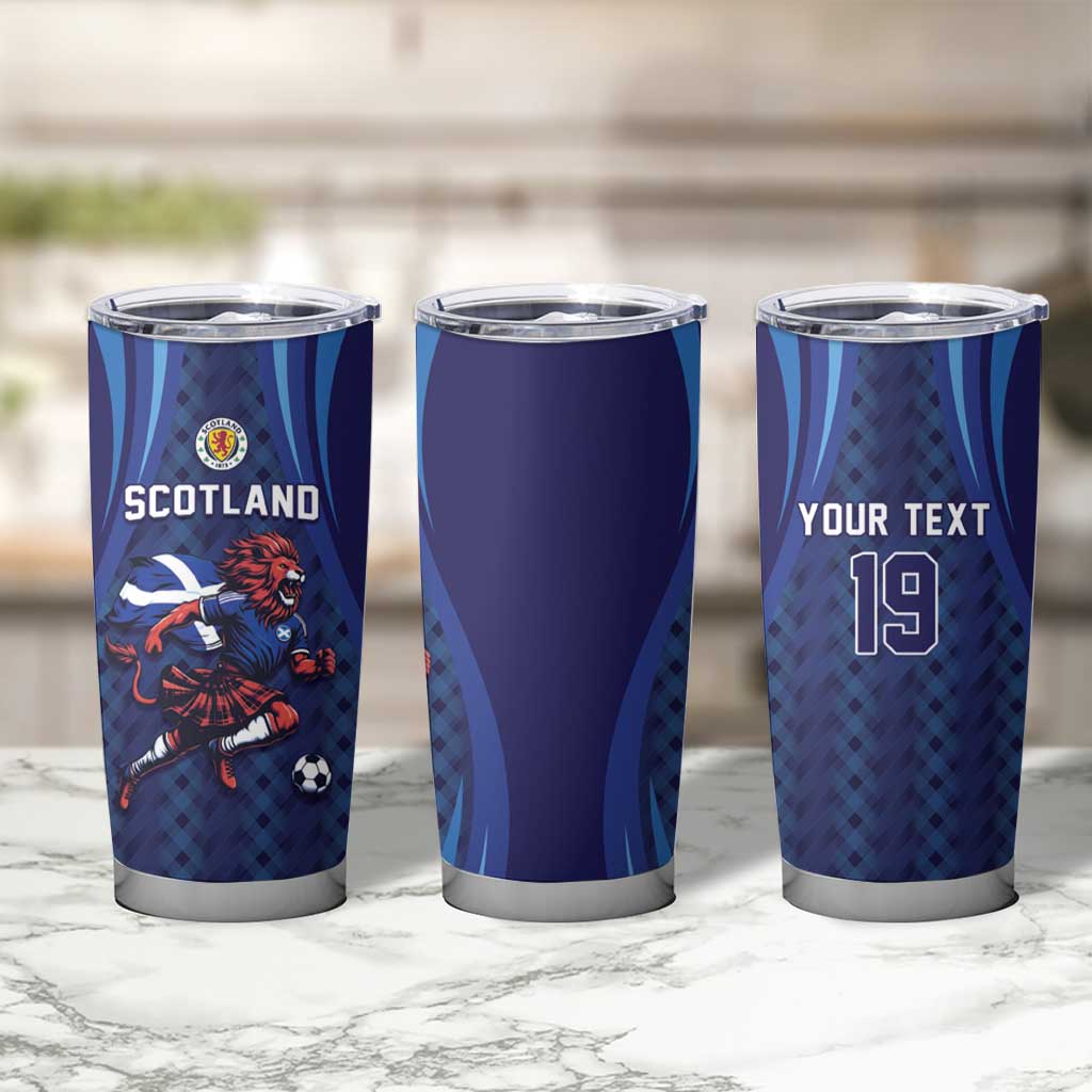 Custom World Football 2026 Scotland Tumbler Cup Lion Mascot Go Scottish