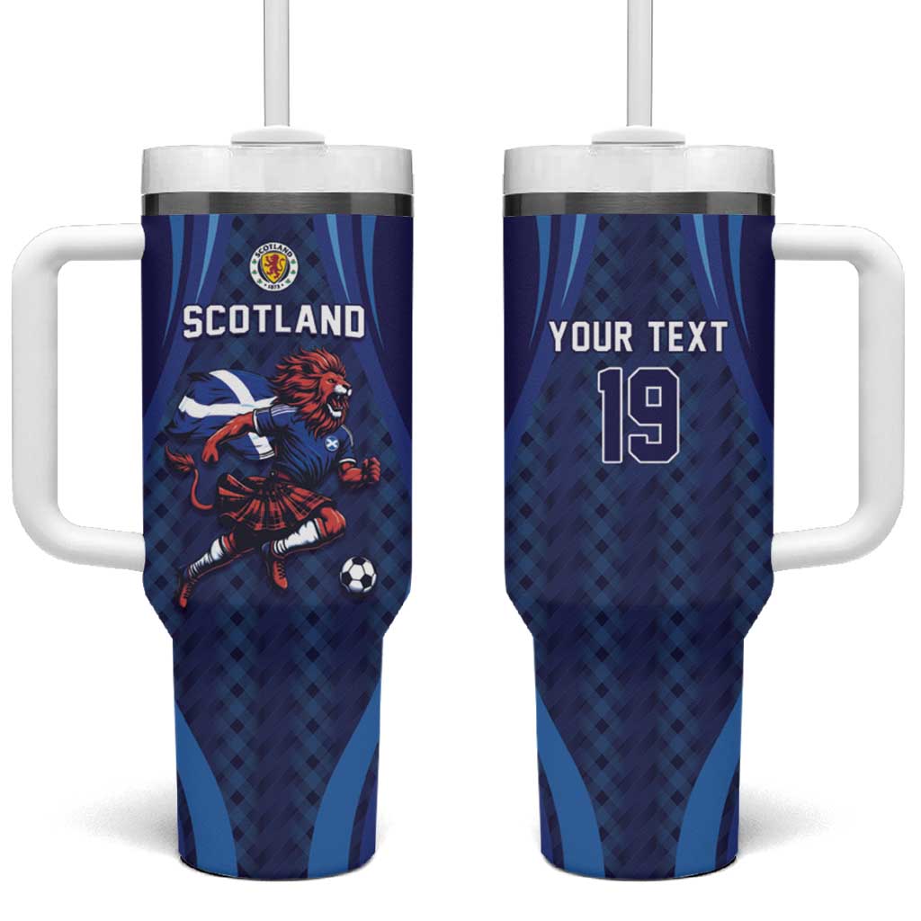 Custom World Football 2026 Scotland Tumbler With Handle Lion Mascot Go Scottish