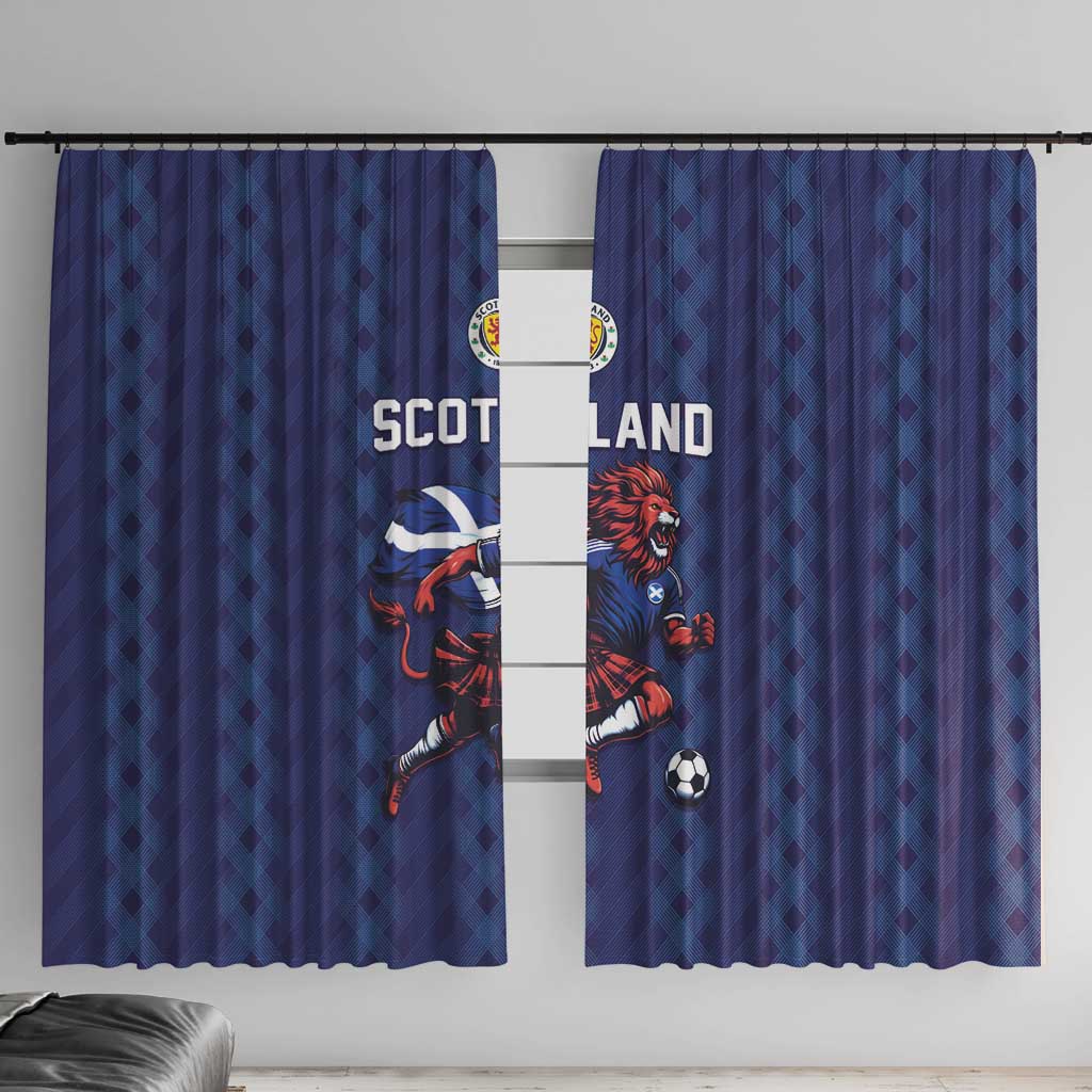 World Football 2026 Scotland Window Curtain Lion Mascot Go Scottish