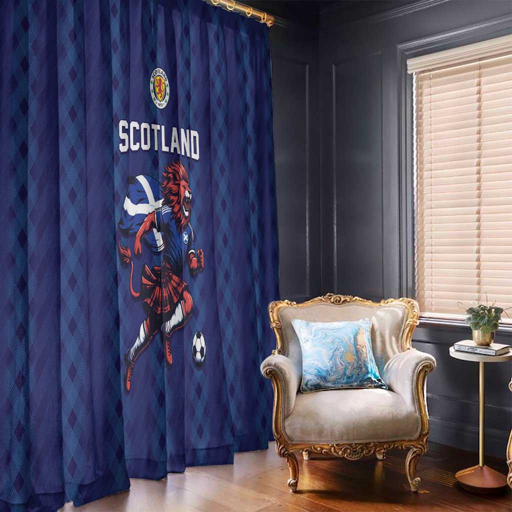 World Football 2026 Scotland Window Curtain Lion Mascot Go Scottish