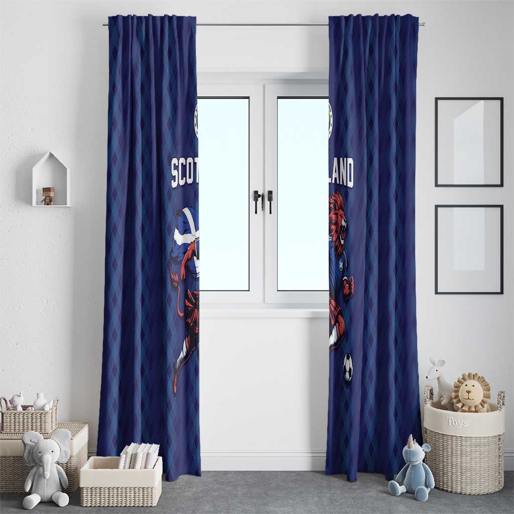 World Football 2026 Scotland Window Curtain Lion Mascot Go Scottish