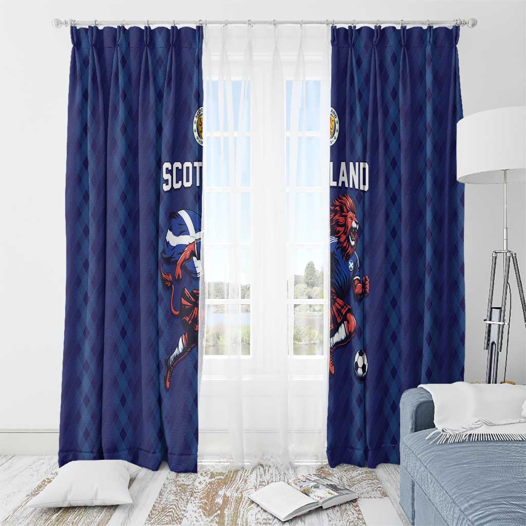 World Football 2026 Scotland Window Curtain Lion Mascot Go Scottish