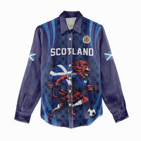 Custom World Football 2026 Scotland Women Casual Shirt Lion Mascot Go Scottish