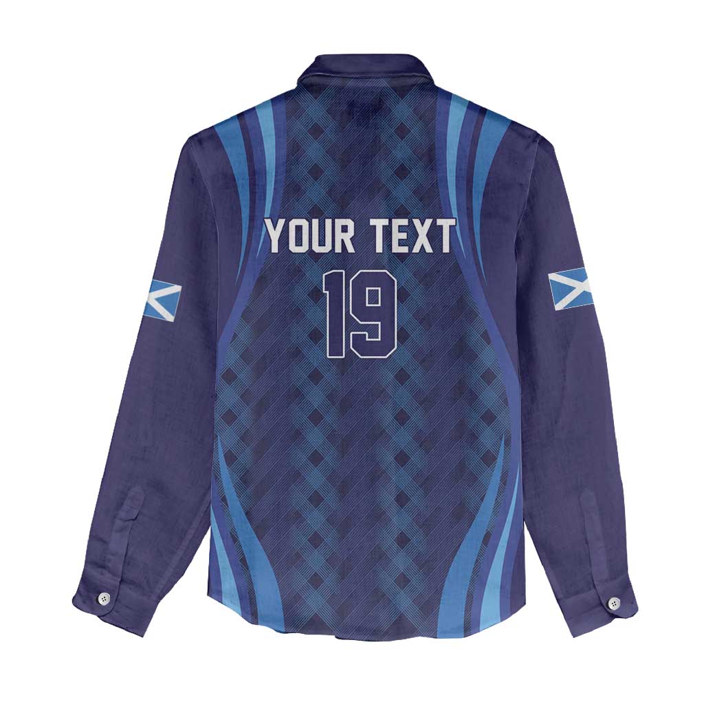 Custom World Football 2026 Scotland Women Casual Shirt Lion Mascot Go Scottish