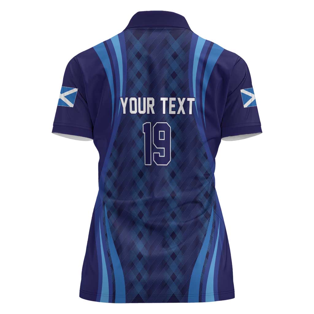 Custom World Football 2026 Scotland Women Polo Shirt Lion Mascot Go Scottish