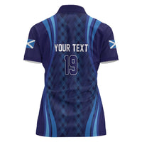 Custom World Football 2026 Scotland Women Polo Shirt Lion Mascot Go Scottish