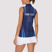 Custom World Football 2026 Scotland Women Sleeveless Polo Shirt Lion Mascot Go Scottish