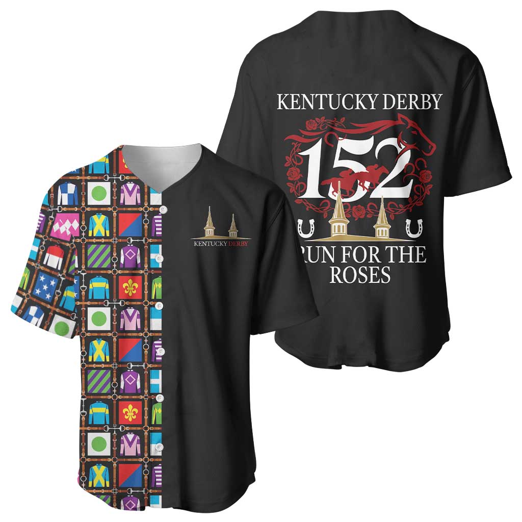 Kentucky Horse Racing 152nd Baseball Jersey Run for the Roses 2026 Black Edition