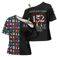 Kentucky Horse Racing 152nd Cross Shoulder Shirt Run for the Roses 2026 Black Edition