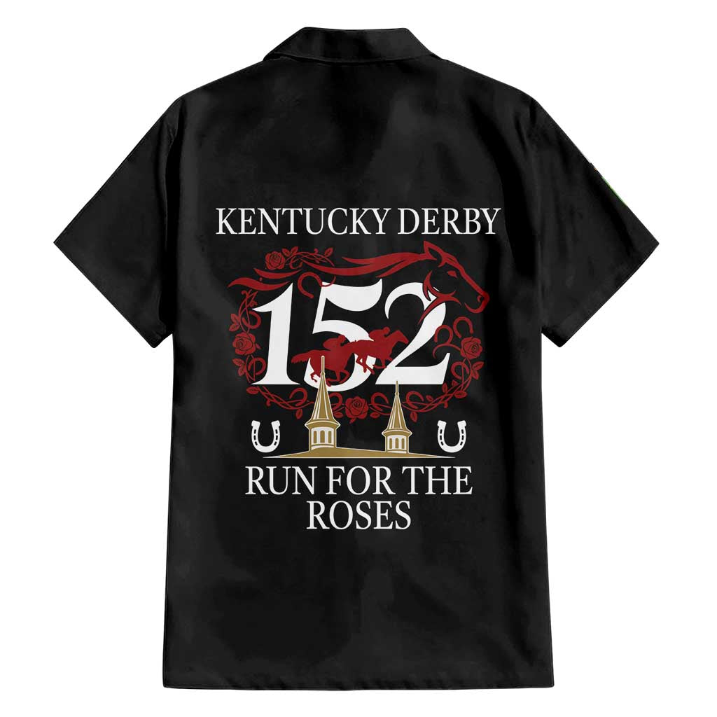 Kentucky Horse Racing 152nd Hawaiian Shirt Run for the Roses 2026 Black Edition
