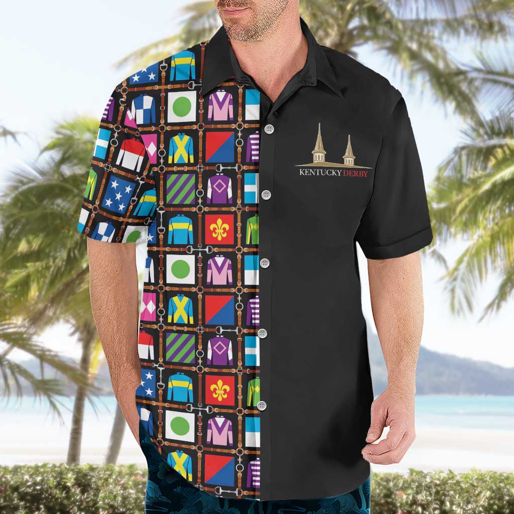 Kentucky Horse Racing 152nd Hawaiian Shirt Run for the Roses 2026 Black Edition