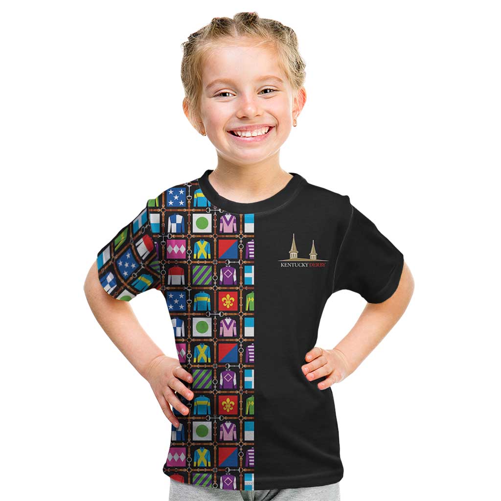 Kentucky Horse Racing 152nd Kid T Shirt Run for the Roses 2026 Black Edition