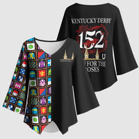 Kentucky Horse Racing 152nd Kimono Sleeve Blouse Run for the Roses 2026 Black Edition
