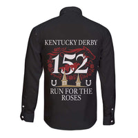 Kentucky Horse Racing 152nd Long Sleeve Button Shirt Run for the Roses 2026 Black Edition