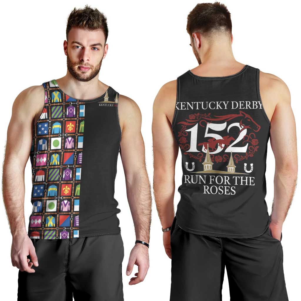 Kentucky Horse Racing 152nd Men Tank Top Run for the Roses 2026 Black Edition