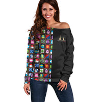 Kentucky Horse Racing 152nd Off Shoulder Sweater Run for the Roses 2026 Black Edition