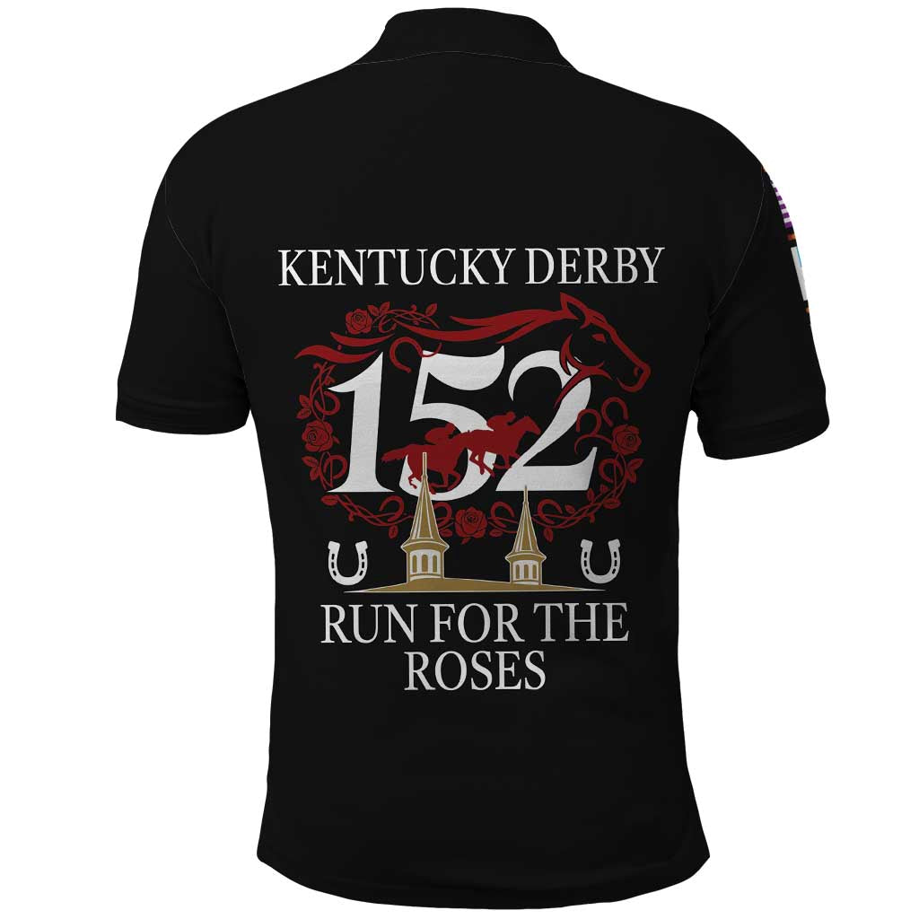 Kentucky Horse Racing 152nd Polo Shirt Run for the Roses 2026 Black Edition