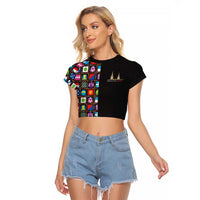 Kentucky Horse Racing 152nd Raglan Cropped T Shirt Run for the Roses 2026 Black Edition