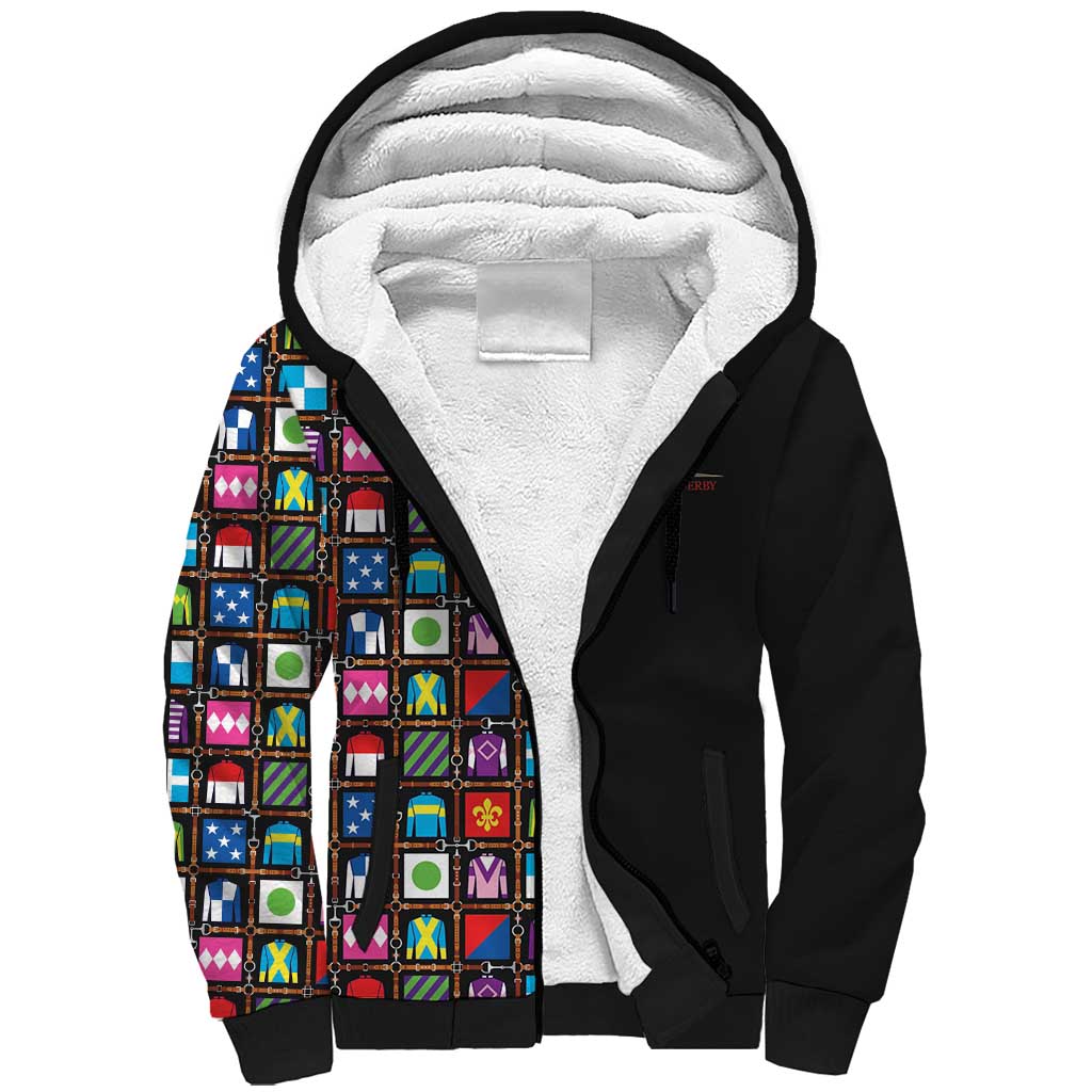Kentucky Horse Racing 152nd Sherpa Hoodie Run for the Roses 2026 Black Edition
