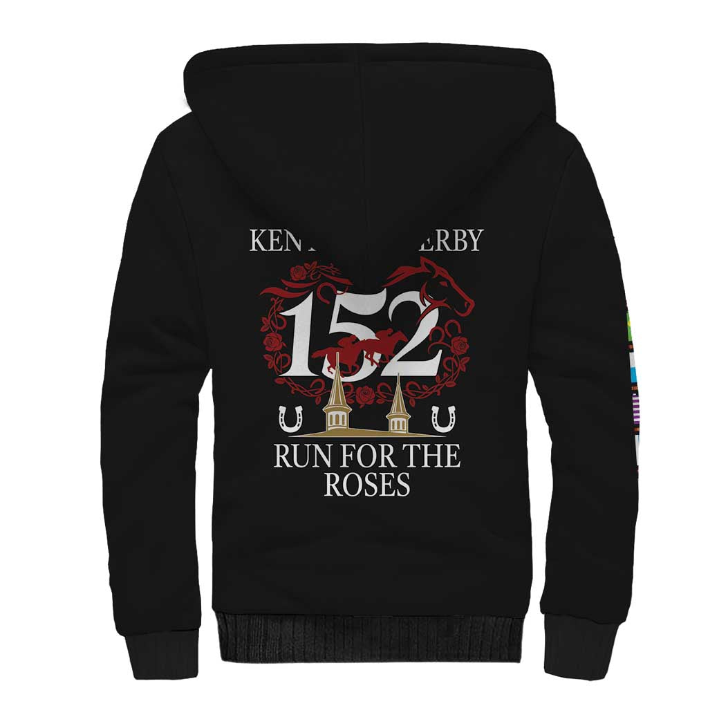 Kentucky Horse Racing 152nd Sherpa Hoodie Run for the Roses 2026 Black Edition