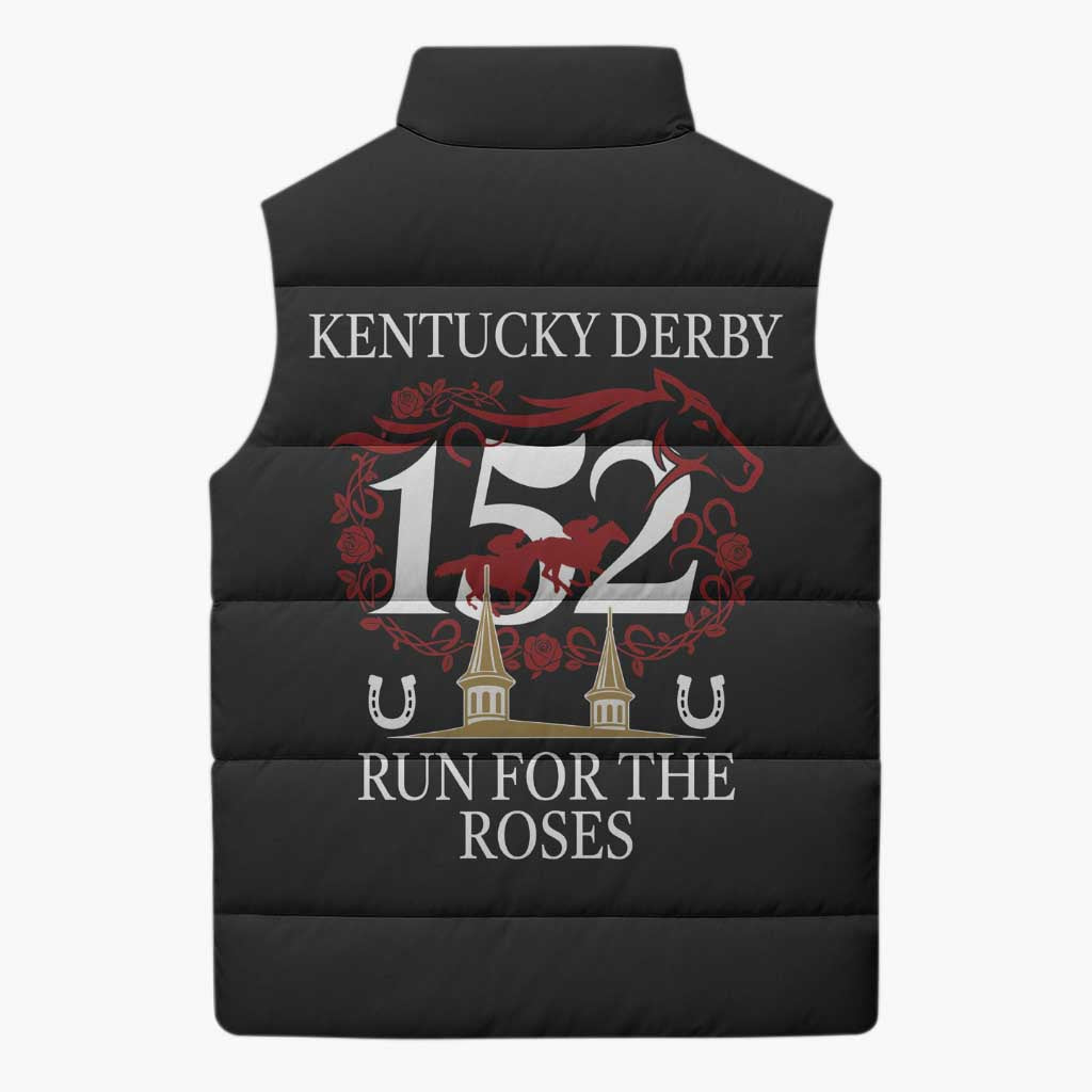 Kentucky Horse Racing 152nd Sleeveless Puffer Jacket Run for the Roses 2026 Black Edition