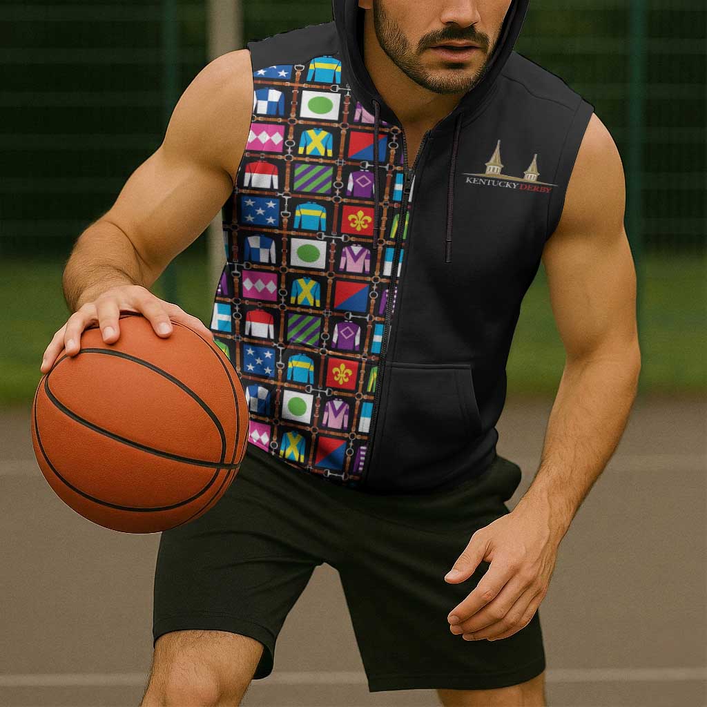 Kentucky Horse Racing 152nd Sleeveless Zip Hoodie Run for the Roses 2026 Black Edition