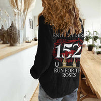 Kentucky Horse Racing 152nd Women Casual Shirt Run for the Roses 2026 Black Edition