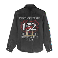 Kentucky Horse Racing 152nd Women Casual Shirt Run for the Roses 2026 Black Edition