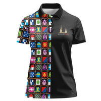 Kentucky Horse Racing 152nd Women Polo Shirt Run for the Roses 2026 Black Edition