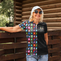 Kentucky Horse Racing 152nd Women Polo Shirt Run for the Roses 2026 Black Edition