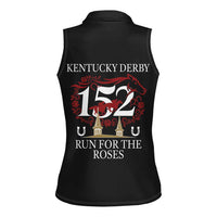 Kentucky Horse Racing 152nd Women Sleeveless Polo Shirt Run for the Roses 2026 Black Edition
