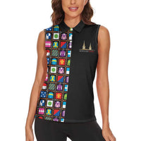 Kentucky Horse Racing 152nd Women Sleeveless Polo Shirt Run for the Roses 2026 Black Edition
