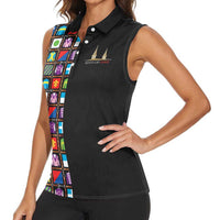 Kentucky Horse Racing 152nd Women Sleeveless Polo Shirt Run for the Roses 2026 Black Edition