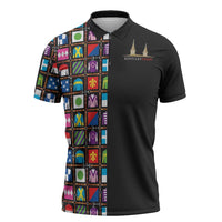 Kentucky Horse Racing 152nd Zipper Polo Shirt Run for the Roses 2026 Black Edition