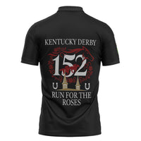 Kentucky Horse Racing 152nd Zipper Polo Shirt Run for the Roses 2026 Black Edition